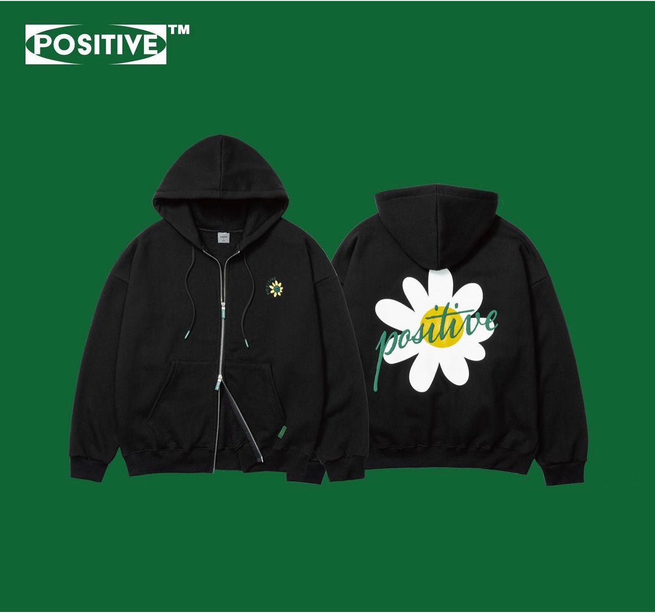 Floral zip clearance hoodie