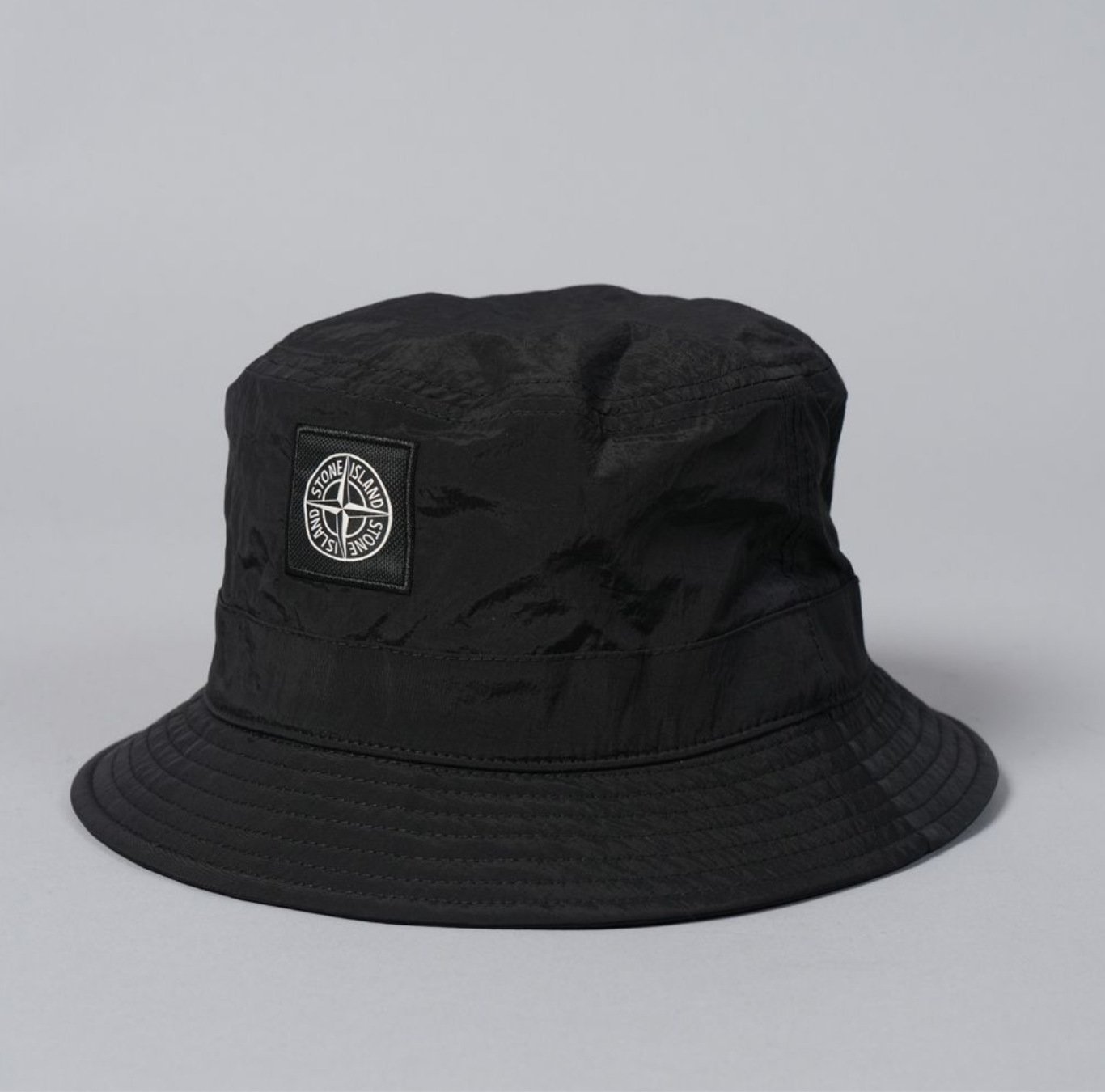 STONE ISLAND Hat 801599376 ナイロンメタル バケットハット BLACK