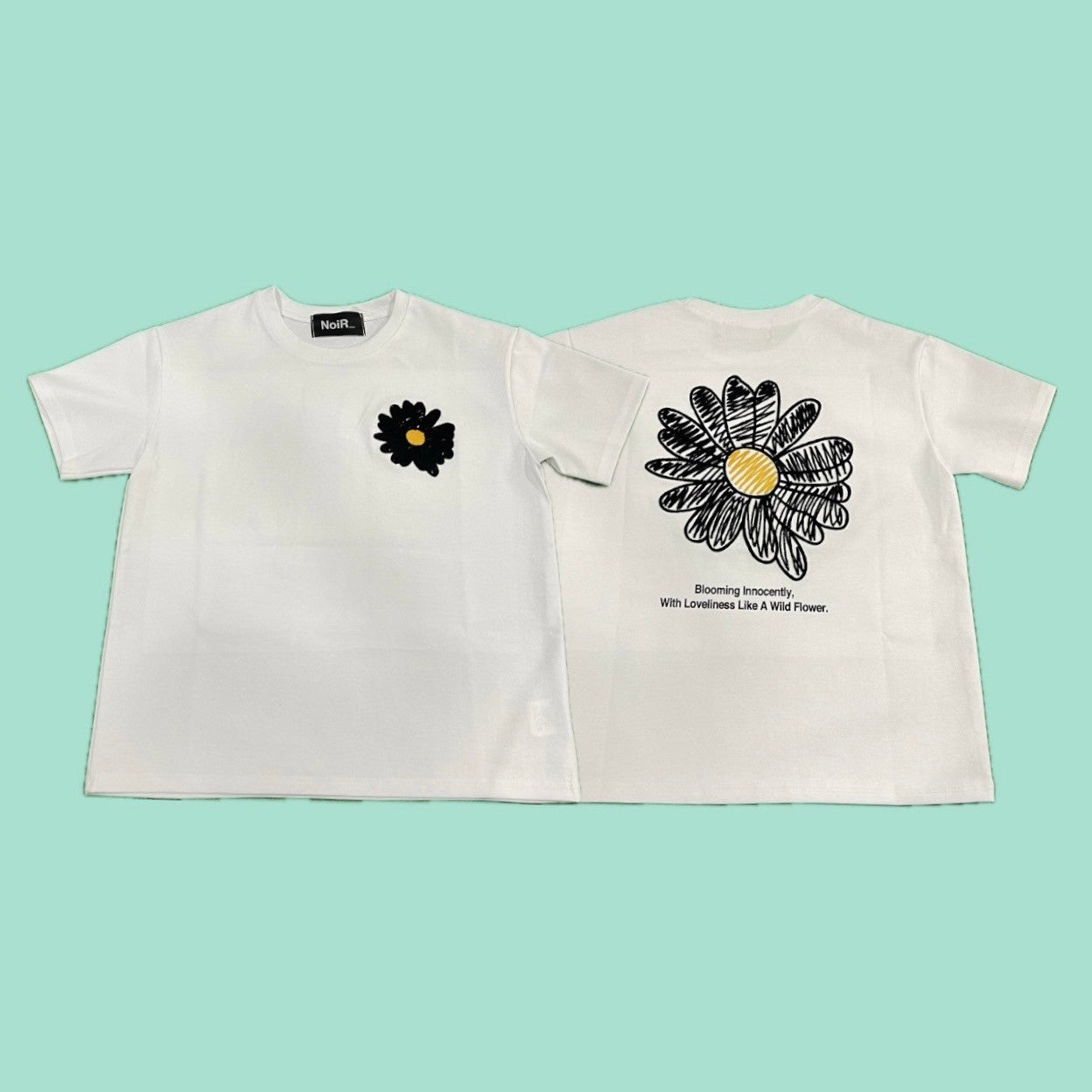 NoiR_ Daisy 刺繍 半袖Tシャツ キッズサイズ