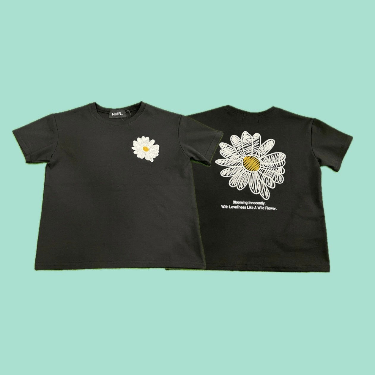 NoiR_ Daisy 刺繍 半袖Tシャツ キッズサイズ